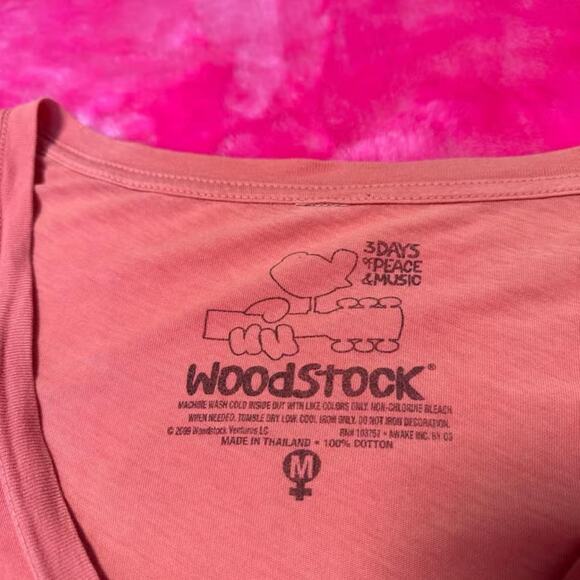 Y2K Woodstock 2009 V Neck T-Shirt - Picture 4 of 6